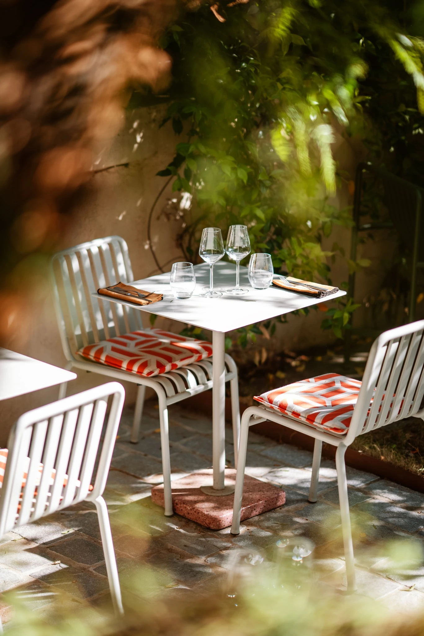 Jardin terrasse du restaurant Le Mosaïque